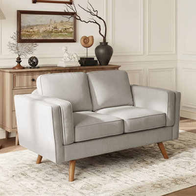 62.2'' Wide Upholstered Loveseat With Solid Wood Legs