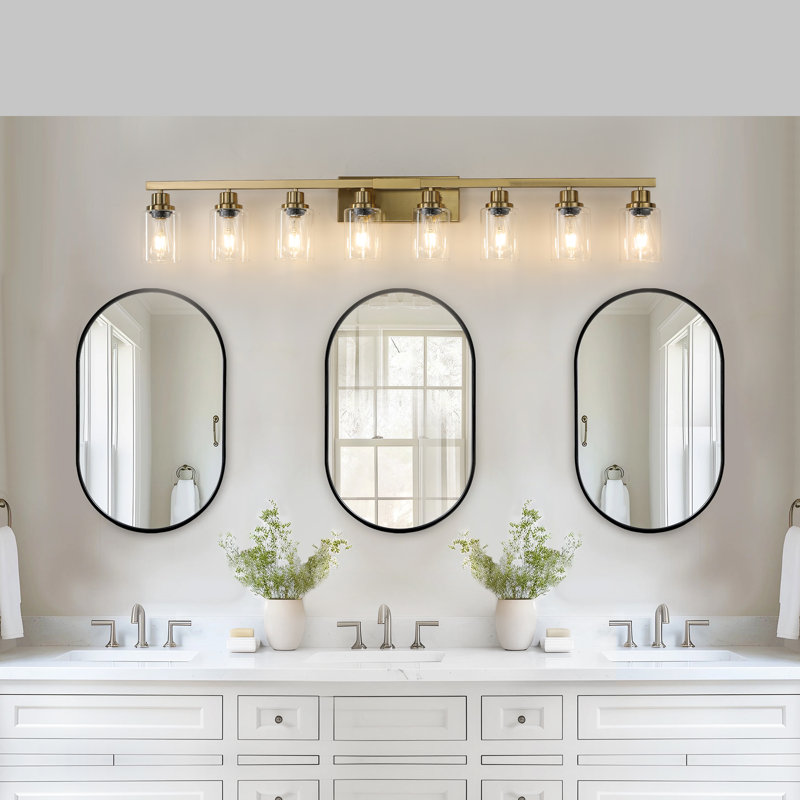 Illuminations époustouflantes en fer brillant pour les salles de bain chics