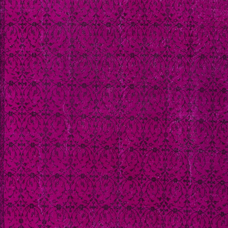 Grand tapis décoratif rose 8 x 12 pi pour intérieurs modernes, fabriqué à la main en Turquie