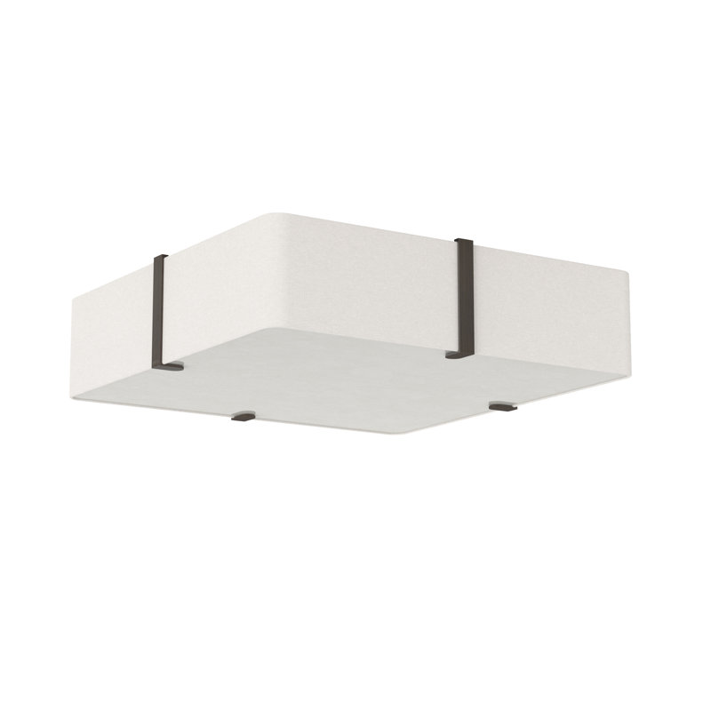 Ceiling Base LED Flush Mount, 5.12" H x 19.69" W x 19.69" D, White