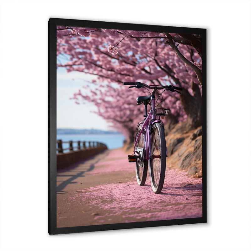 Dassy Bicycle Whispering Wheels, reproduction d'art sur toile, Cadre photo noir, H 40 po x l 30 po x P 1,5 po