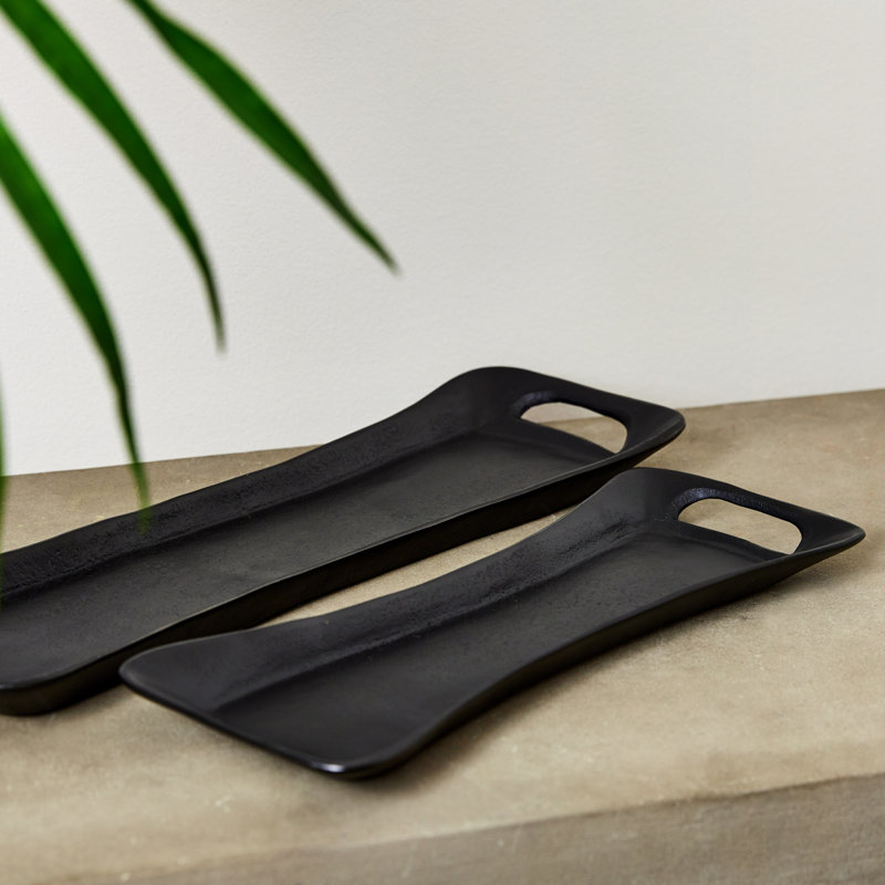 Aluminum Decorative Tray, Black