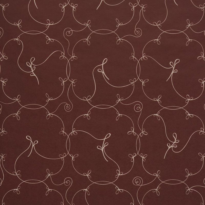 Papier peint Schumacher X Backdrop Broderie, Rouge