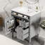 Meuble-lavabo autoportant de 30 po avec lavabo en céramique-288912527-288912521