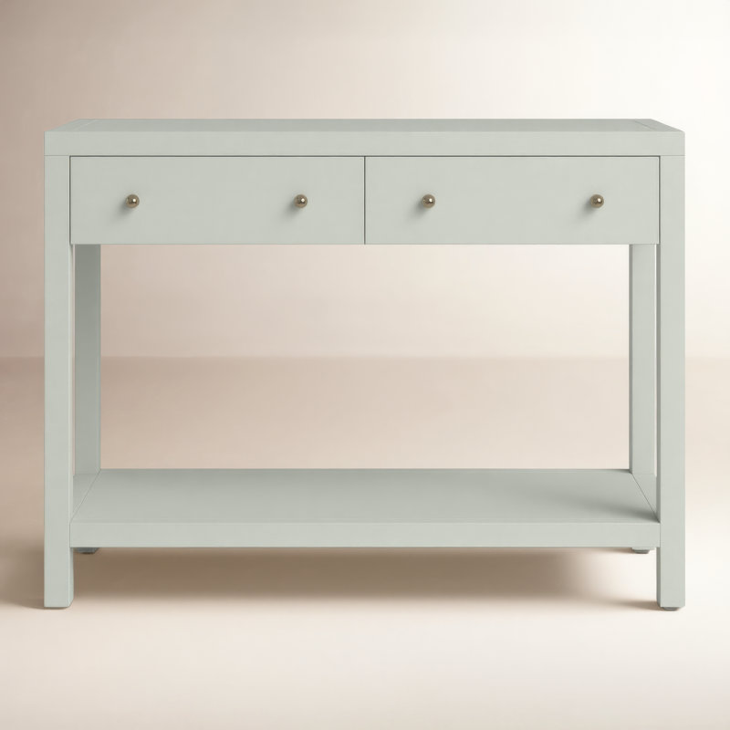 Nora 2 Drawer Console Table, Sage Green