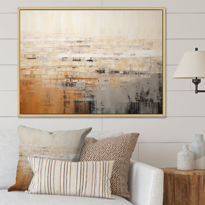 «Darkness Sunrise On Beige Fusion», art mural abstrait, salon