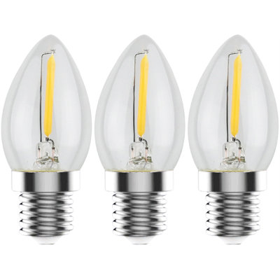 Ampoule à intensité variable 15 watts Aariona, DEL C7, blanc chaud (2 700 K) / culot candélabre