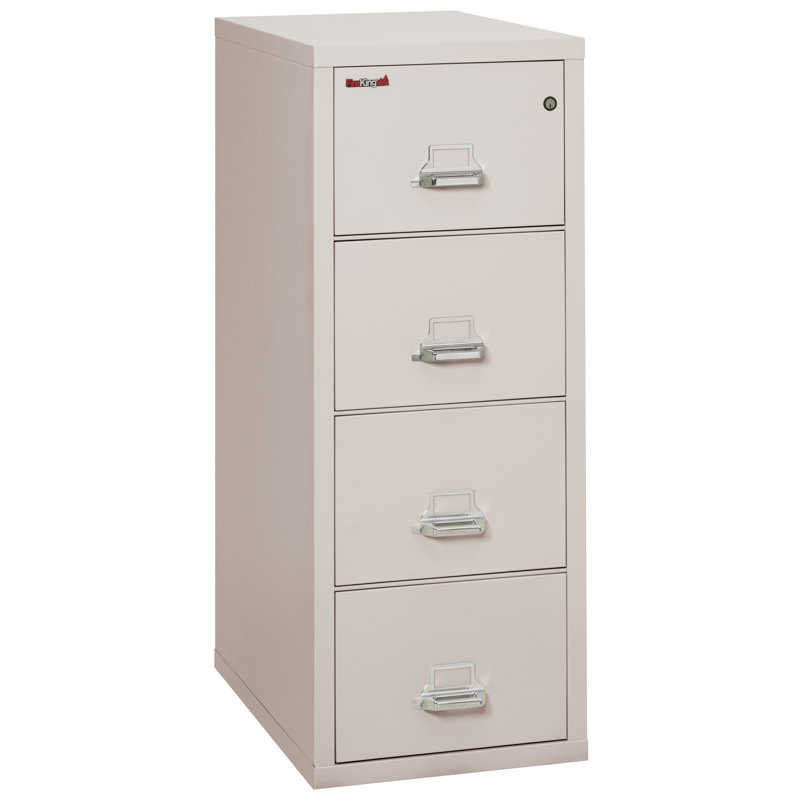 Classeur vertical 4 tiroirs ininflammable, Platine, Cadenas à combinaison, H 52,75 po x l 20,81 po x P 31,56 po 
