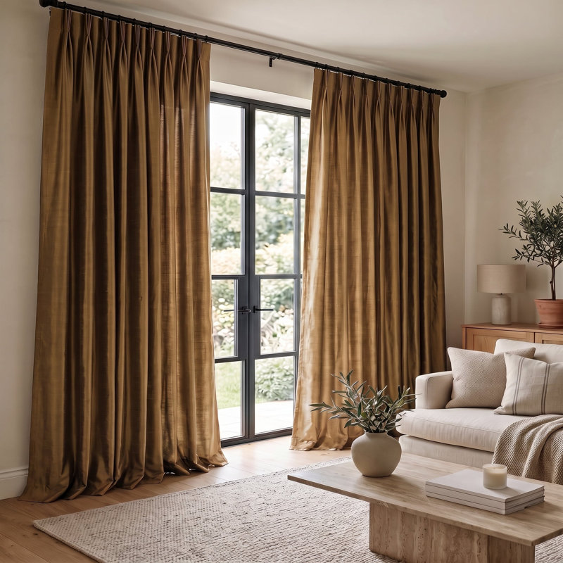 Thorndike Silk Blackout Single Curtain Panel, L 50 po x L 108 po