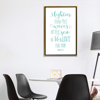 «Mightier Than the Waves of the Sea Is His Love for You», Psaume 93: 4 par Eden Printables - impression d'art textuel