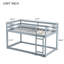 Lit superposé simple au-dessus d'un lit simple en bois massif avec échelle-1062332103