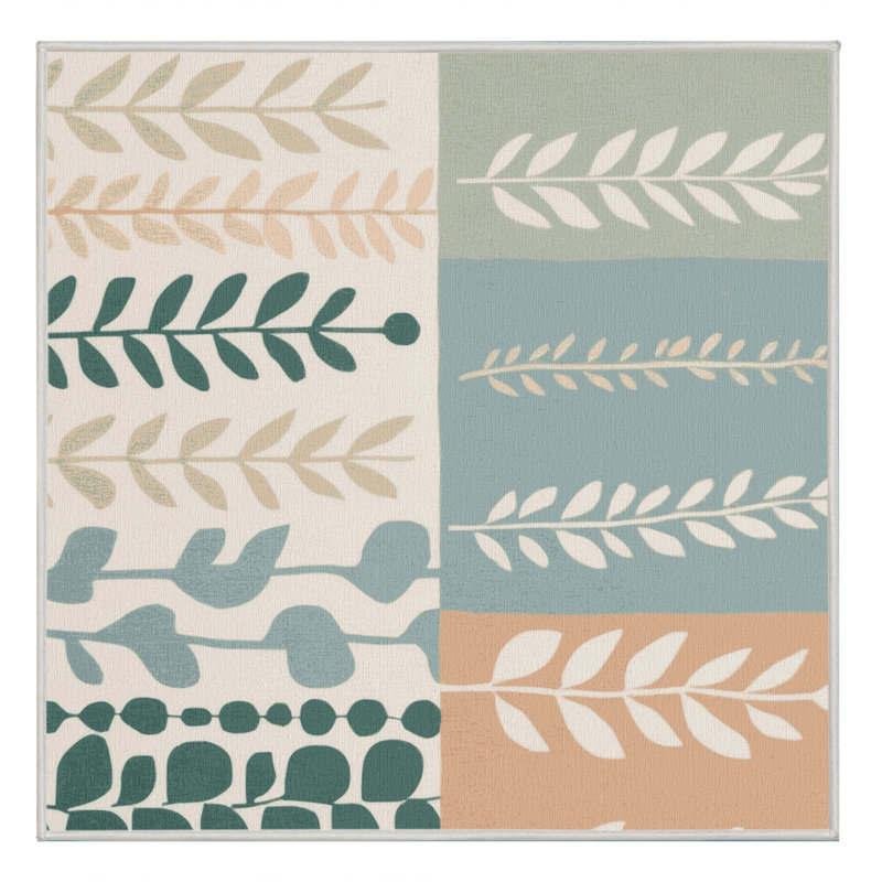 Misty Greens Rug, Square 5'