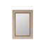 Miroir mural rectangulaire à cadre orné et à motif sculpté vintage