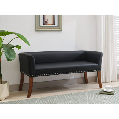 Faux Leather Upholstered Bench