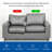 2PC High-Density Foam Cushion Replacement 72x24in - Resilient Customizable Foam Pads for Sofa, Bench, Lounge Chair, Bay Window | Choose Thickness (1-6in)-1968452192