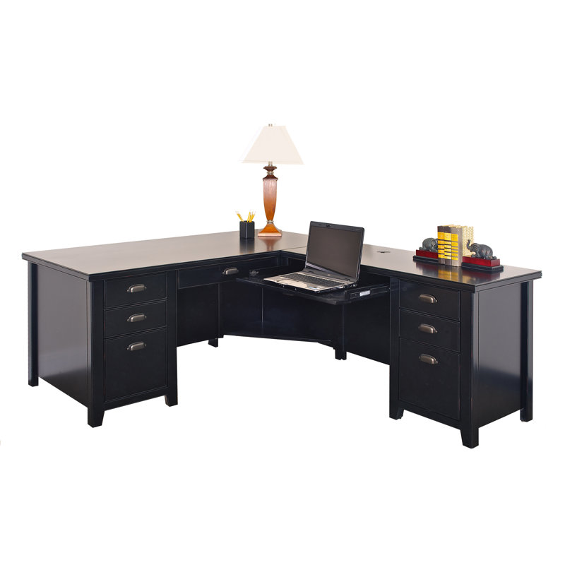 Stonefort L-Shaped Solid Wood Solid Wood Executive Desk