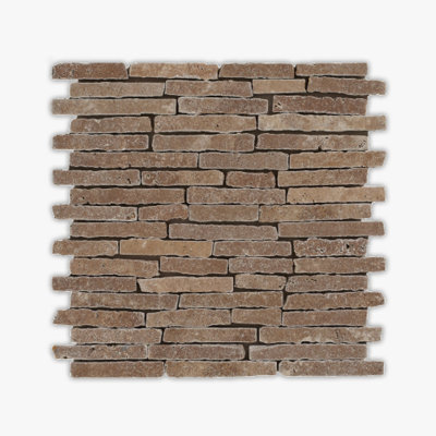 Noce Tumbled Minsk Travertine Mosaic