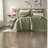 Breathable Linen Bedding Sets, Olive Green Quilt For Home Comfort