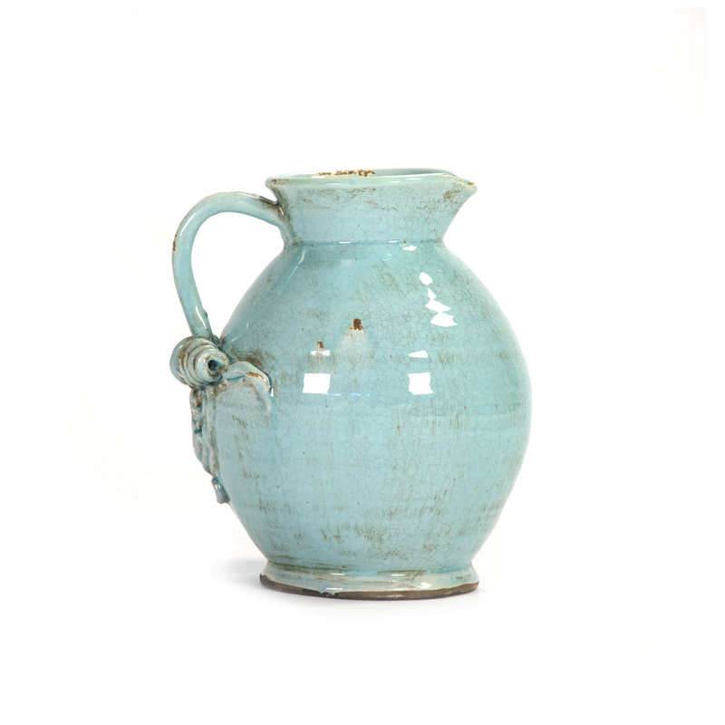 Ceramic Beverage Dispenser, Blue