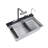 Multifunctional stainless steel sink - 29.6" extra-large double bowl design, practical for the kitchen