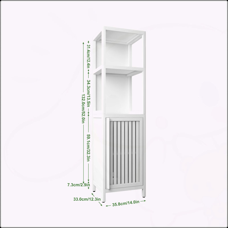 Versatile Bamboo Storage Cabinet for Various Rooms, Enhancing Organization, White