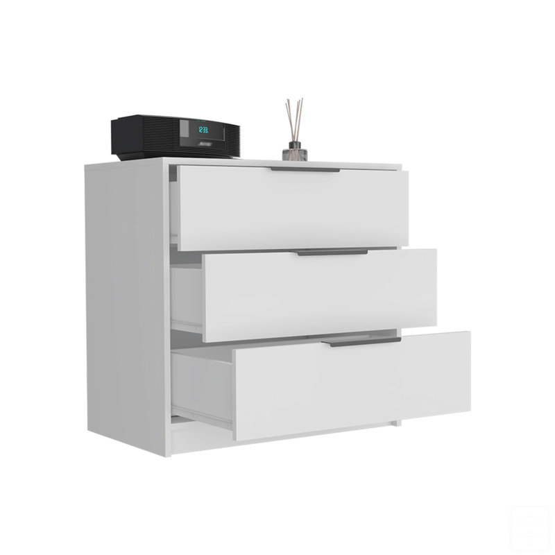 Commode 3 tiroirs, plateau supérieur