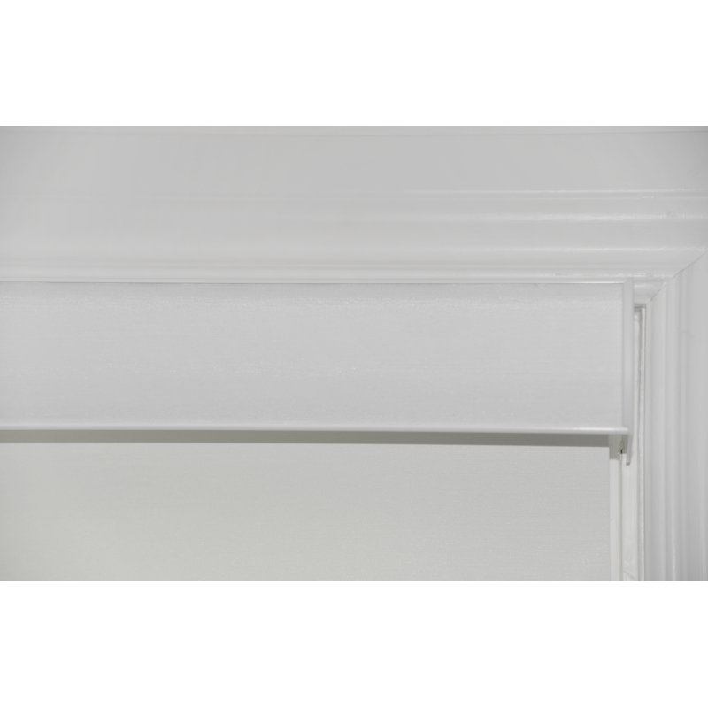Store à enroulement semi-diaphane avec cantonnière, Rosé, l 32 po x L 48 po