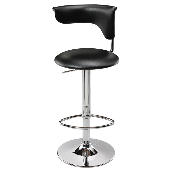 Safiyah Upholstered Adjustable Height Counter Stool with Metal Frame Orren Ellis