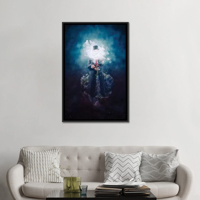 « patience », impression sur toile, Toile avec cadre noir, H 48 po x l 32 po x P 1,5 po