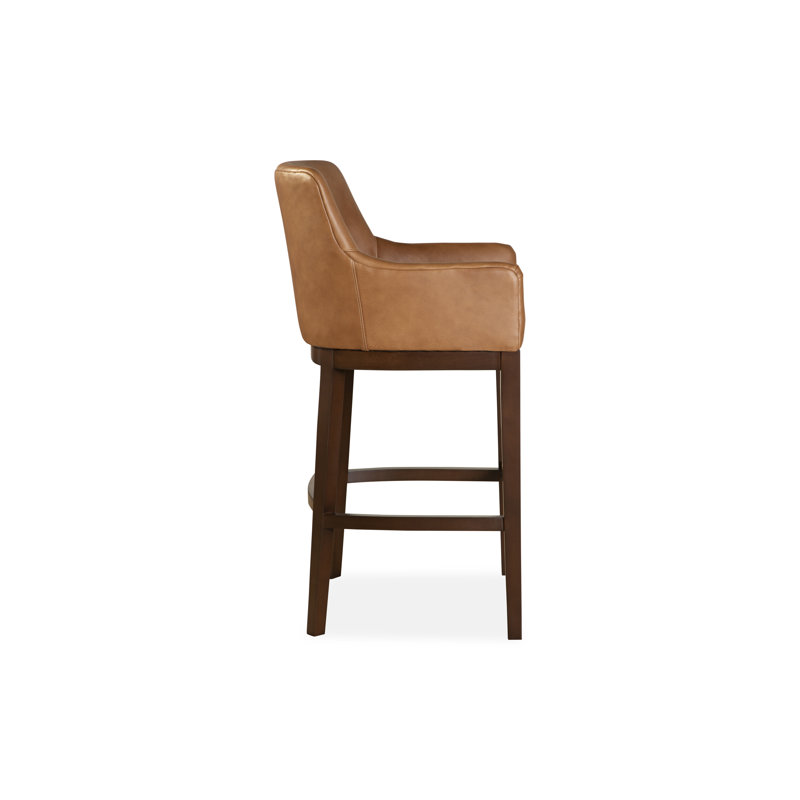 Upholstered Stool with Solid Wood Frame, Ashton