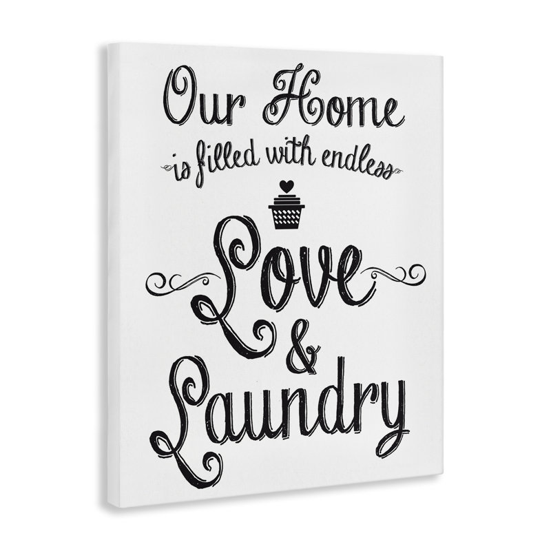 Art mural Endless Love & Laundry par lettré et doublé, H 48 po x l 36 po