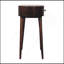 Petite console ronde en bois massif miel et caramel-118037909