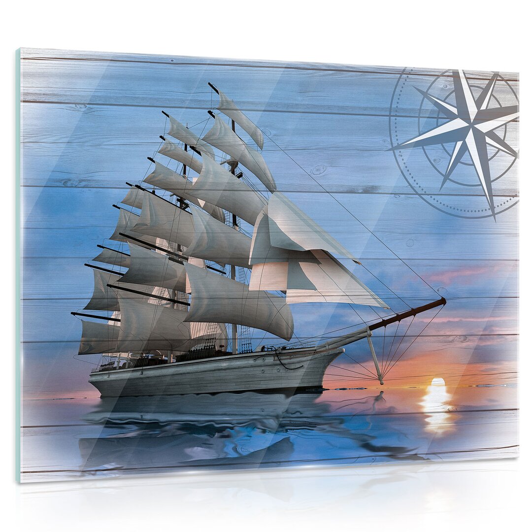 Glasbild Schiff