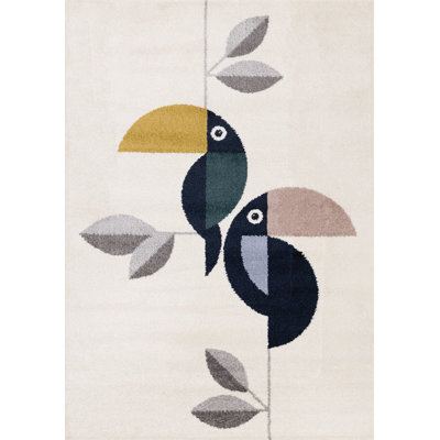 Annabel Area Rug in Cream/Navy/Gray