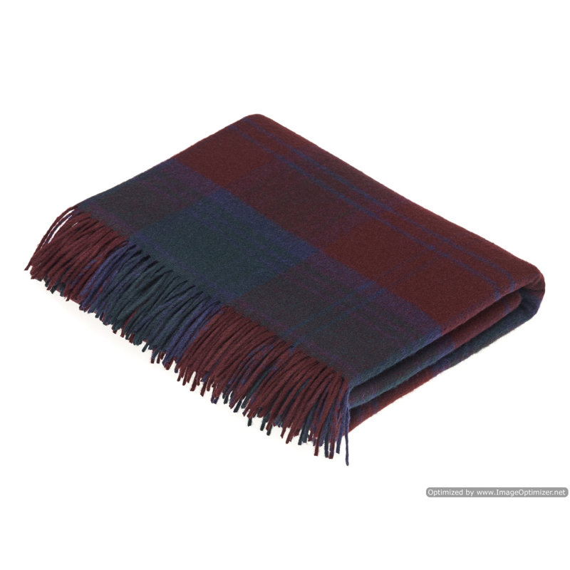 Jeté tartan en laine d'agneau Tartan Merino