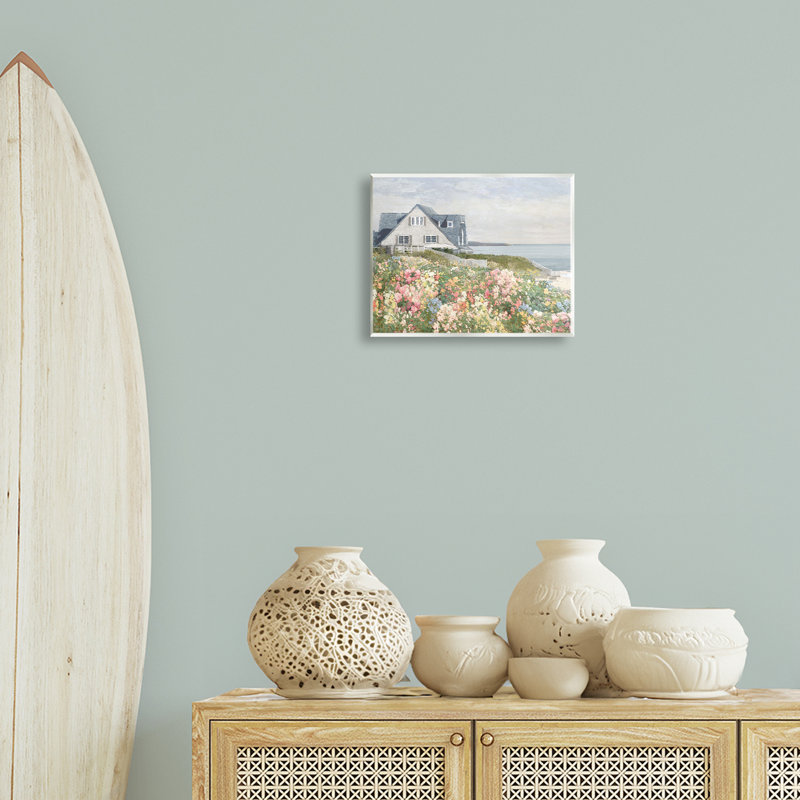 Plaque murale Coastal Cottage Meadow, design par Amber Sterling