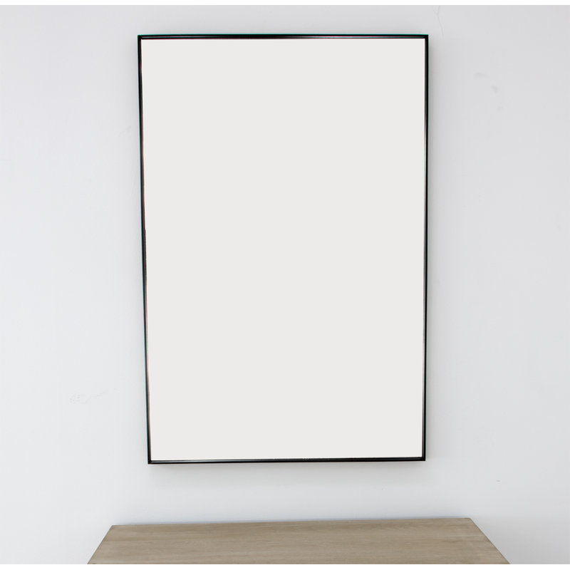 Sonya Rectangle Metal Mirror, Black