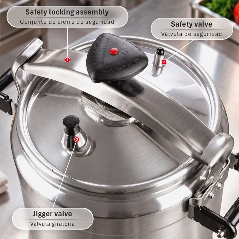 Autocuiseur en aluminium 23 pintes Magefesa Chef, 23 à quart