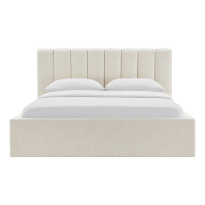 Linen Upholstered Platform Bed