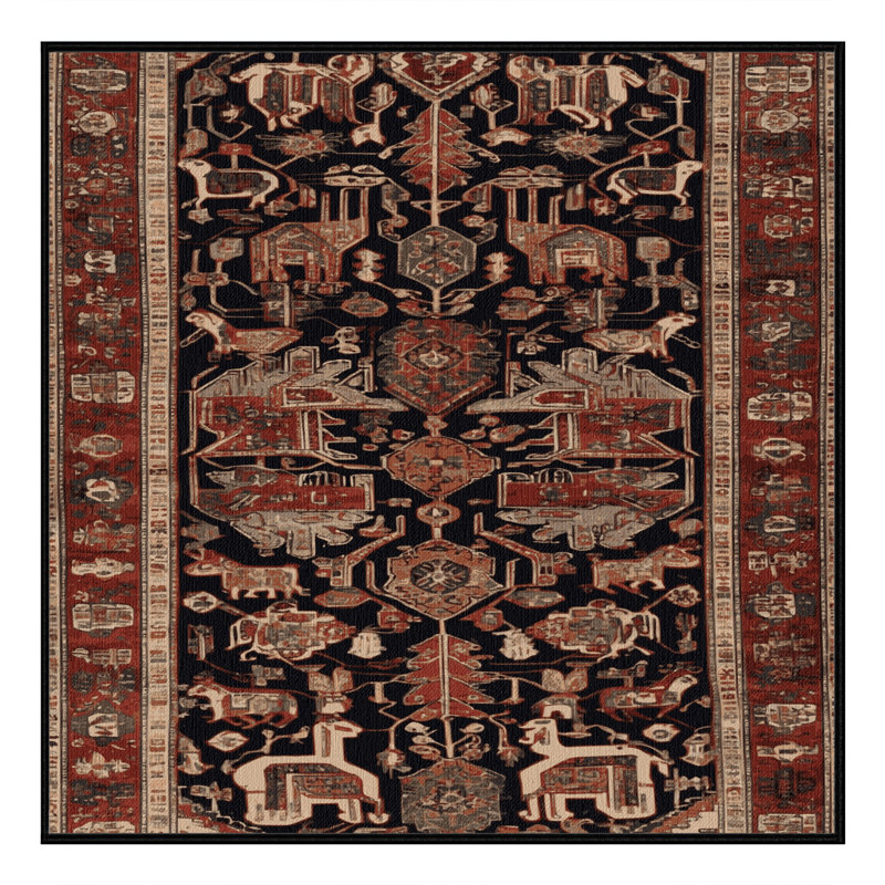 Tapis brun lavable à la machine, Rectangulaire 2 pi x 3 pi