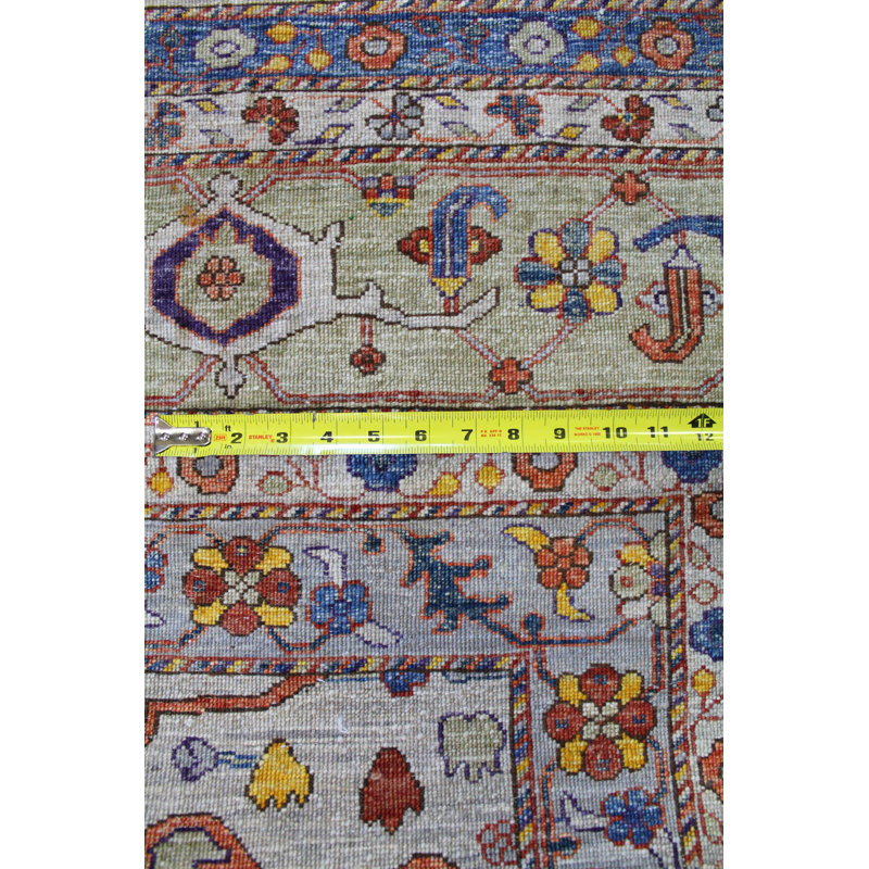 Tapis unique en laine tissé à la main de style nouvel âge 8 pi 7 po x 11 pi 3 po Arabesque