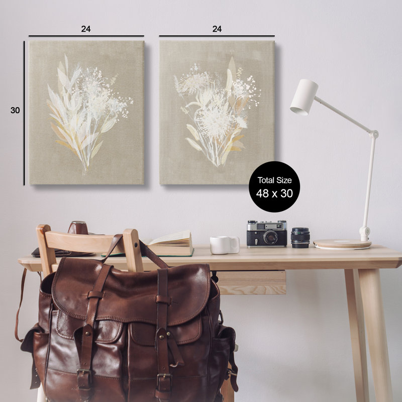 Ensemble de 2 impressions sur toile Natural Herb Impression, design par Susan Jill, H 30 po x l 24 po
