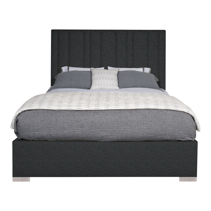 Wyeth Upholstered Bed, Ian Lagoon, California King, Dove Gray