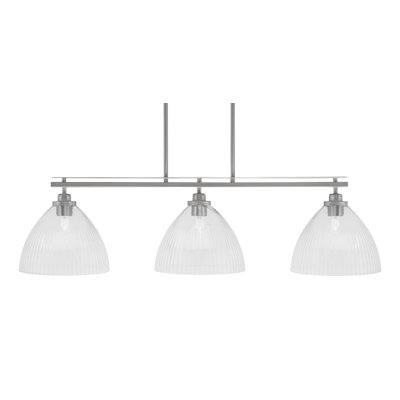 Luminaire pour îlot de cuisine 3 lumières Odyssey avec verre 10,75 po