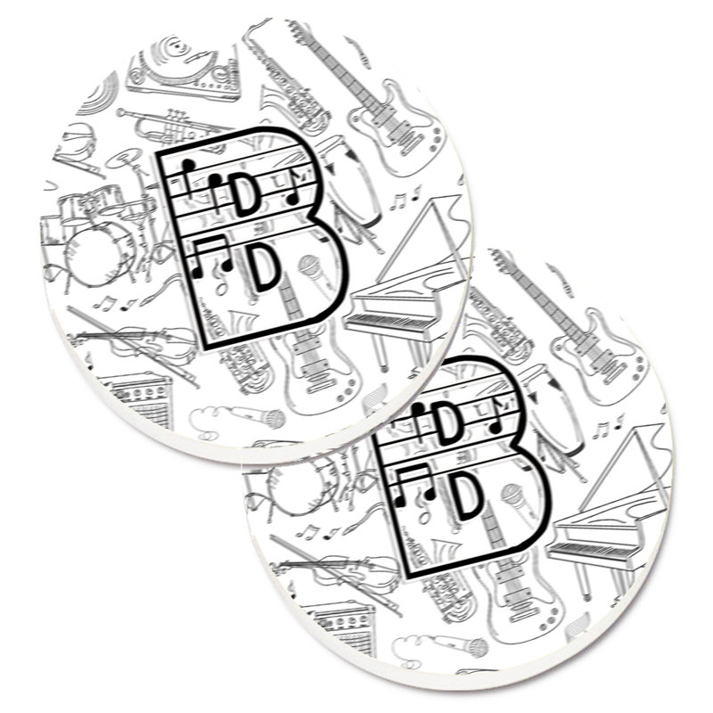 Sous-verre musical letter note, B