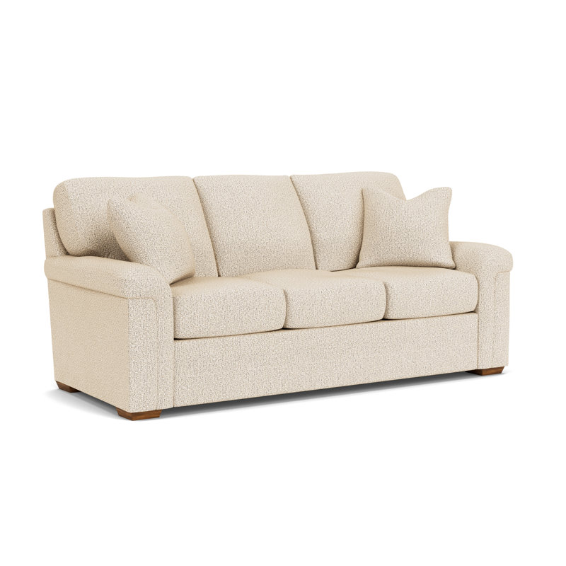 Canapé à accoudoirs roulés 86 po, Polypropylène beige / oléfine