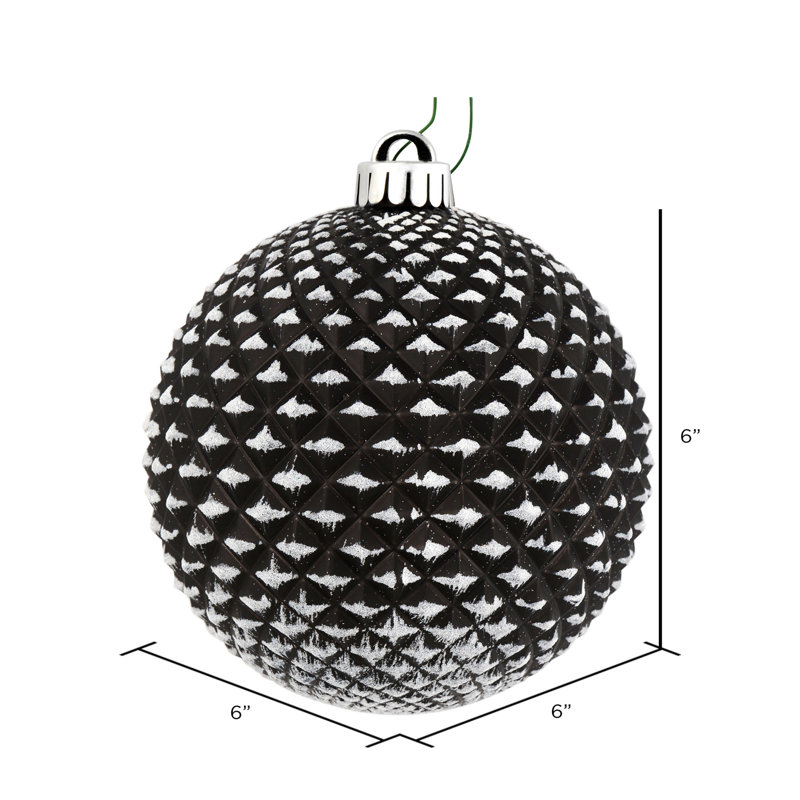 Ornement boule Durian Glitter, Noir