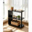 Table d'appoint étroite étroite avec rangement à plusieurs niveaux pour le salon et la chambre à coucher