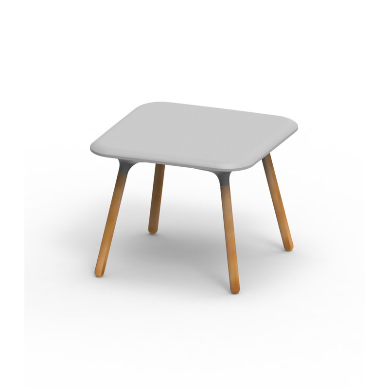 Pal Plastic Side Table, Steel, Brown