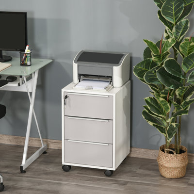 40cm Wide 3 -Drawer Mobile File Cabinet